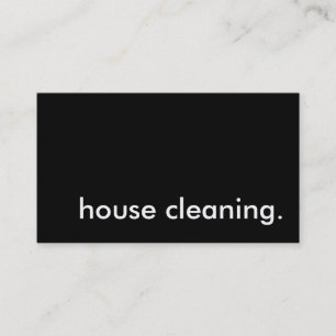 house cleaning. business card