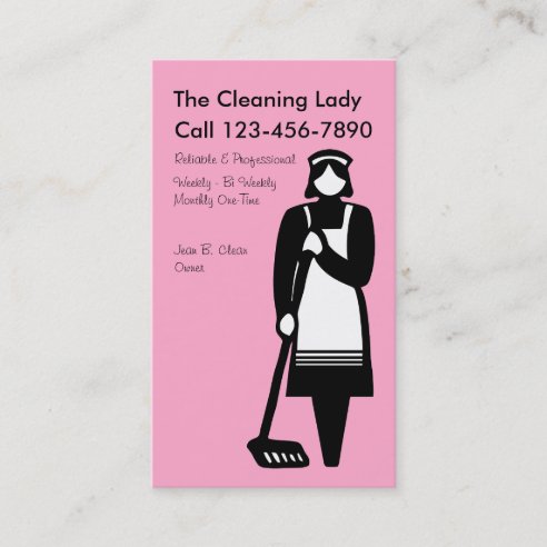 Cleaning Lady Business Cards & Profile Cards | Zazzle CA