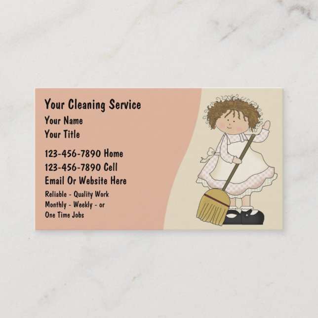 House Cleaning Business Cards (Front)