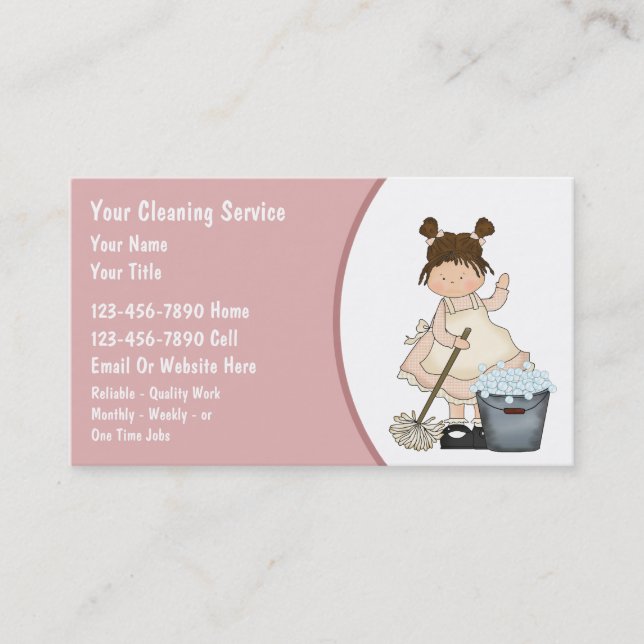 House Cleaning Business Cards (Front)