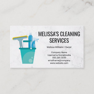 House Cleaning Cleaning Products Bucket Business Card