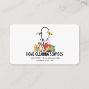 House Cleaning Company   Supplies Business Card