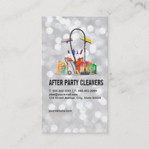 House Cleaning Equipment Home Services Business Card