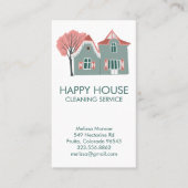 House Cleaning Home Services Charming Business Card (Front)