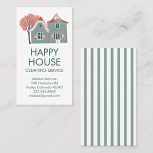 House Cleaning Home Services Charming Business Card