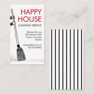 House Cleaning Home Services Janitorial Supplies Business Card