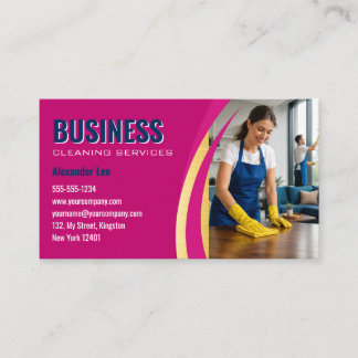 House Cleaning Housekeeper Business Card