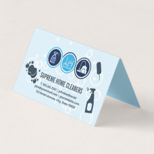 House Cleaning Icons   Cleaner Tools  Business Card