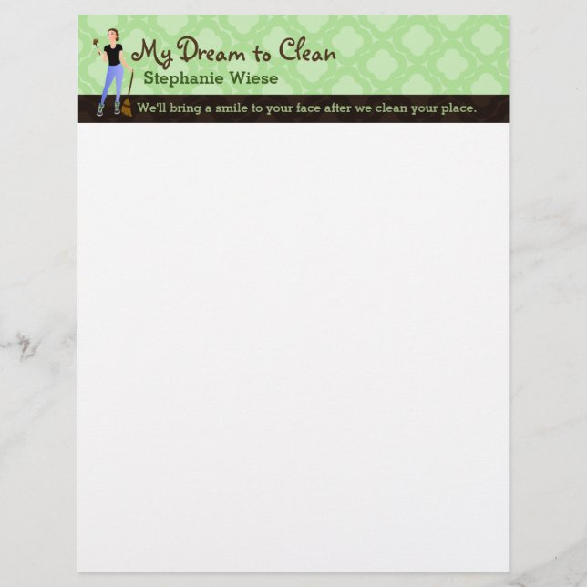 House cleaning letterhead (Front)