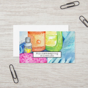 House Cleaning Maid Service Cleaner Business Card