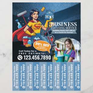 House cleaning Maid Service Flyer Tear Off Strips