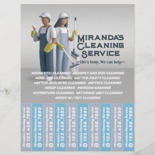House cleaning Maid Service Flyer Tear Off Strips