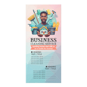 House Cleaning Maid Service Housekeeping Price Rack Card