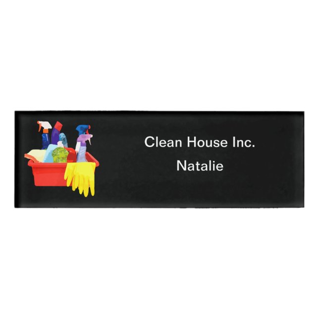 House Cleaning Professional Staff Name Tag (Front)