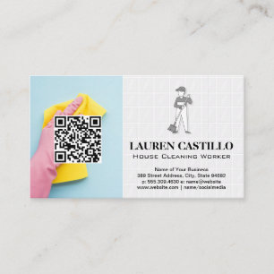 House Cleaning Sanitizing Services   QR Scan Business Card