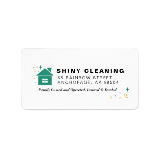 House Cleaning Service Address Label