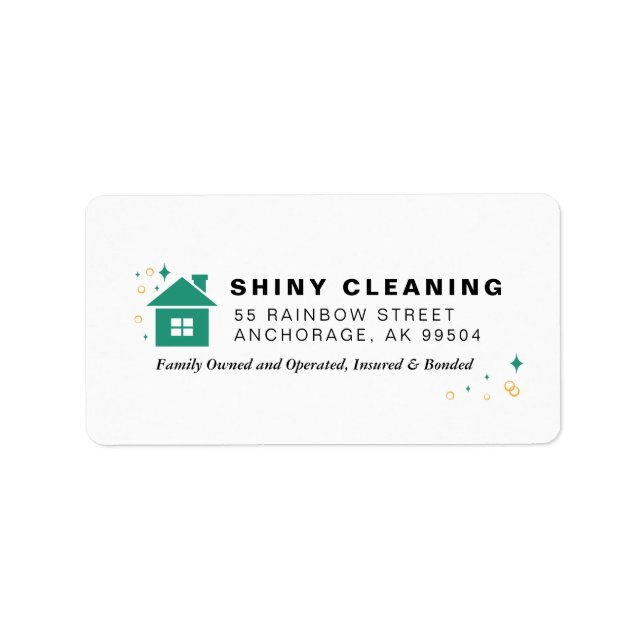 House Cleaning Service Address Label (Front)