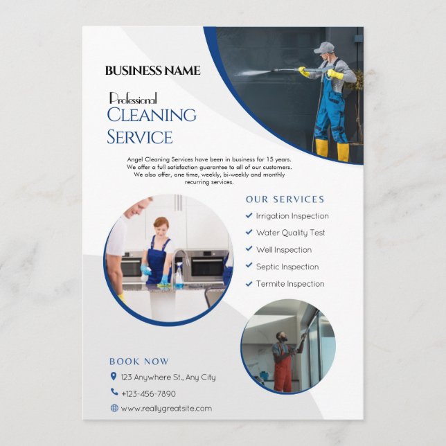 House Cleaning Service Business flyers Invitation (Front)