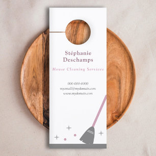 House Cleaning Service Door Hanger