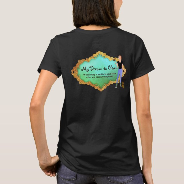House cleaning service logo tees (Back)