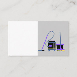 house cleaning services business card 