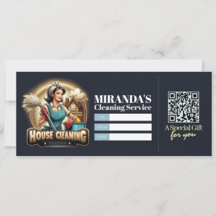 House Cleaning Services Gift Certificate Voucher Invitation