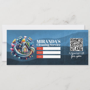 House Cleaning Services Gift Certificate Voucher Invitation