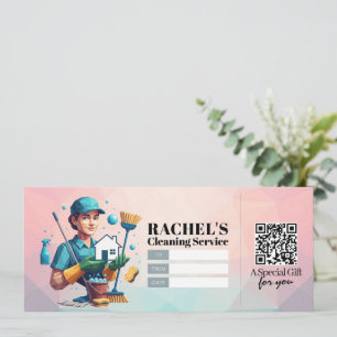 House Cleaning Services Gift Certificate Voucher Invitation