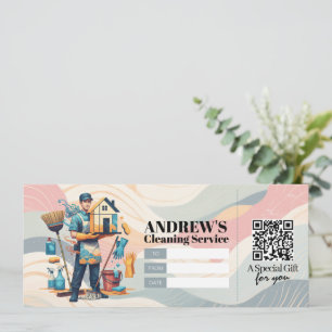 House Cleaning Services Gift Certificate Voucher Invitation