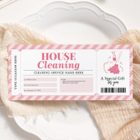 House Cleaning Services Gift Certificate Voucher