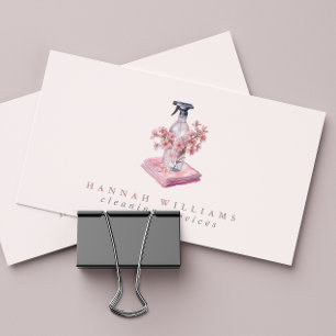 House Cleaning Services Spray Bottle QR Code  Business Card