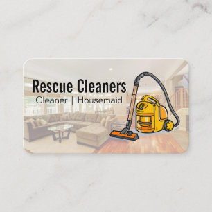 House Cleaning Services   Vacuum   Maid Business Card