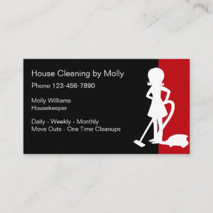 House Cleaning Simple Design Business Card