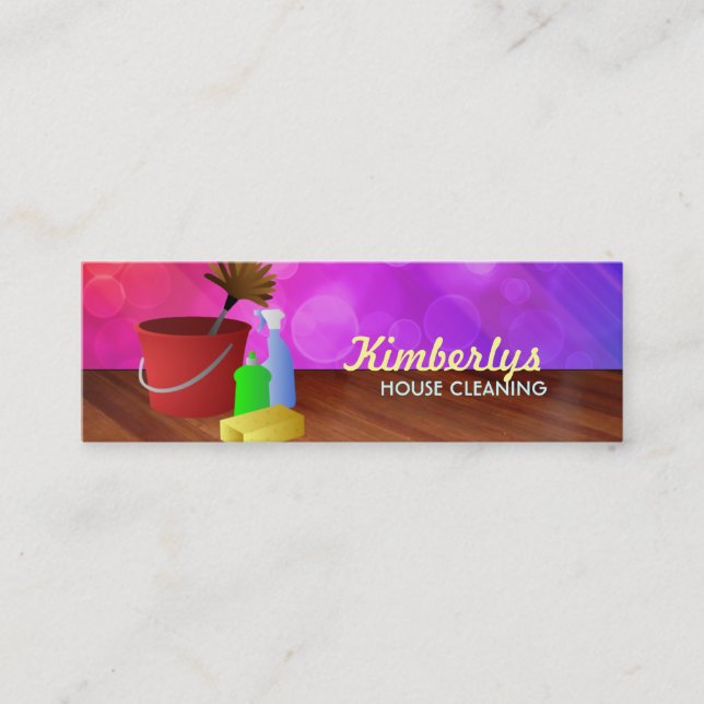 House Cleaning skinny business cards (Front)