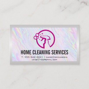 House Cleaning Spray Bottle Business Card