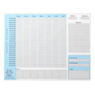 House Cleaning Weekly Planner   Expense Tracker Notepad