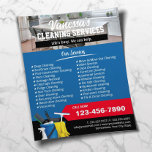 House Cleaning Window Cleaning Maid Service Blue Flyer<br><div class="desc">House Cleaning Window Cleaning Maid Service Blue Flyers.</div>
