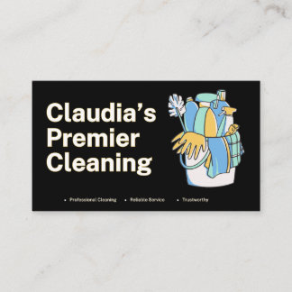 House Commercial Cleaning Service Business Card