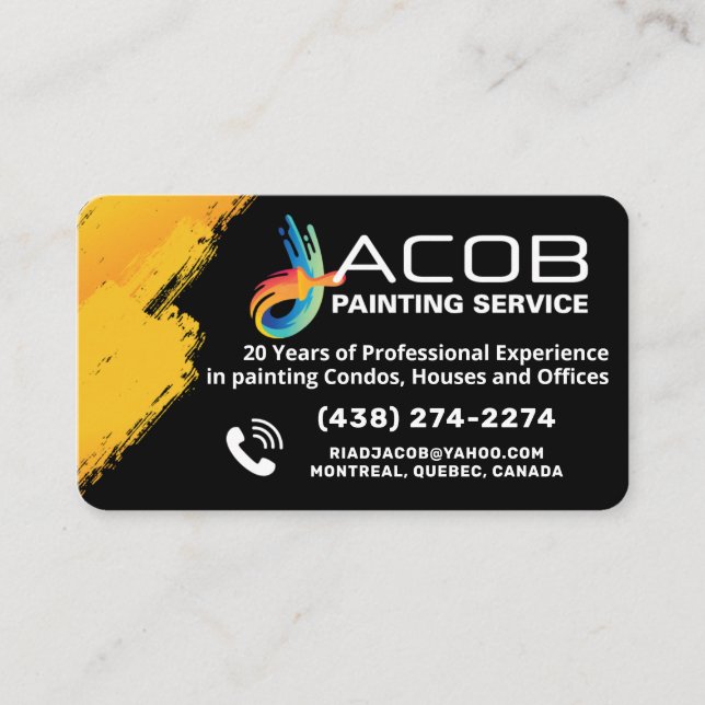House Condos Office Painting Business Card (Front)