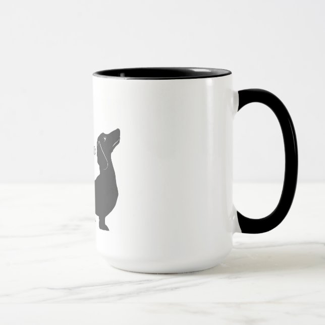 House Dachshund "Dinner is Coming" coffee mug (Right)