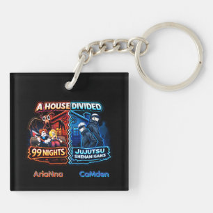House Divided 99 Nights vs Jujutsu Shenanigans Keychain