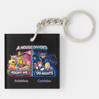 House Divided Adopt Me vs 99 Nights Keychain