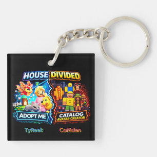 House Divided Adopt Me vs Catalogue Avatar Creator Keychain