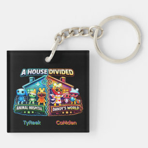House Divided Animal Hospital vs Dandy’s World Keychain