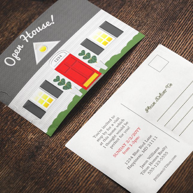 House Facade Realtor Open House Postcard (Creator Uploaded)