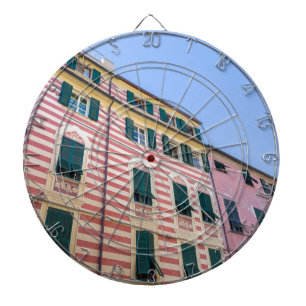 House facades Monterosso Cinque Terre Liguria Ital Dartboard