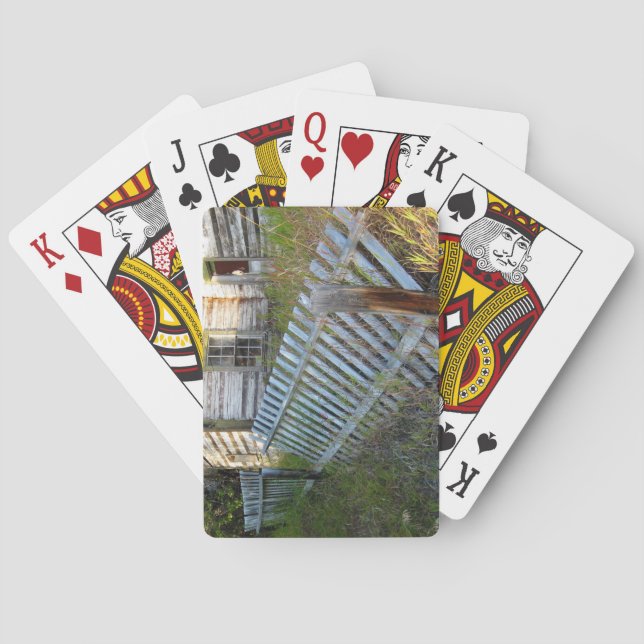 House Fence Portrait Playing Cards (Back)