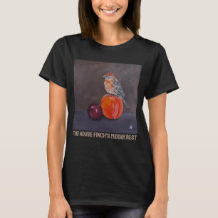 House Finch’s Midday Rest Painting by Alfred Fox T-Shirt