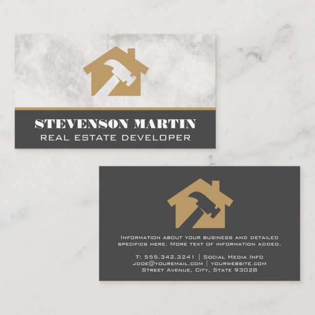 House Fixing Logo Business Card (Front/Back)