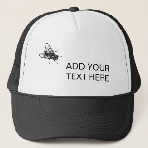 House fly and your text funny customizable trucker hat